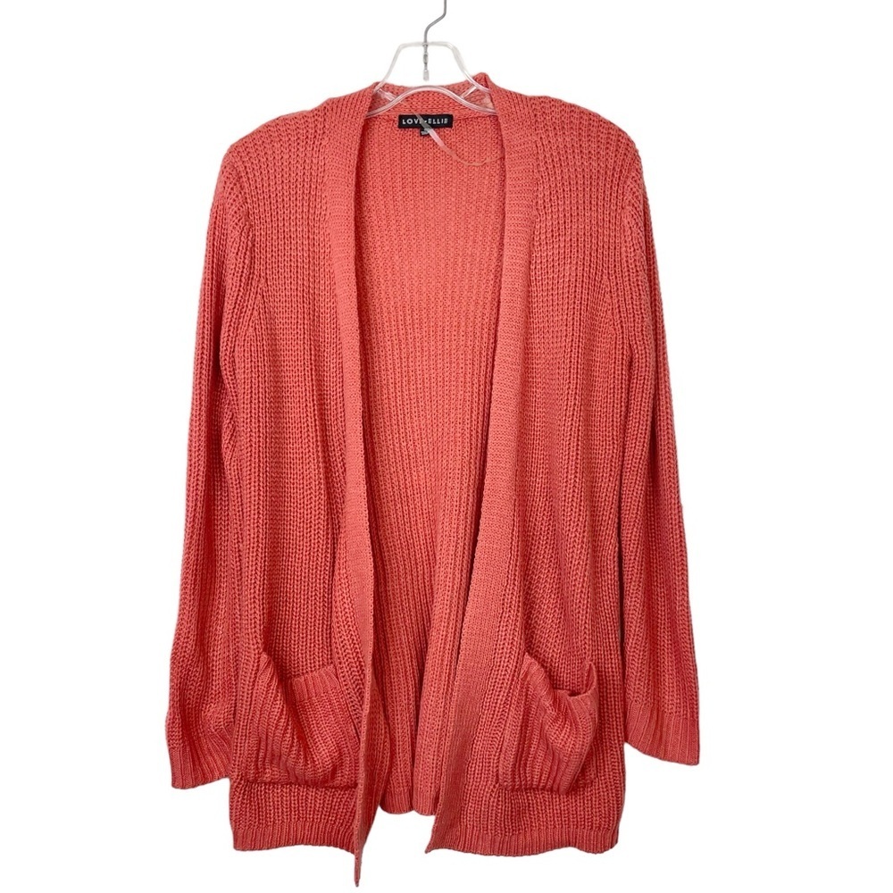 Stitch Fix l Love Ellie Audra Side Lace Up Detail Textured Cardigan, Large
